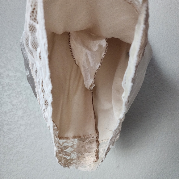 NATORI Cream Satin Lace Trim Half Slip‎ Skirt Lingerie Minimalist Size P - Picture 10 of 10